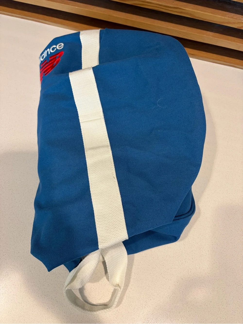 NWT New Balance Royal Blue Duffel with White Straps and Red Logo